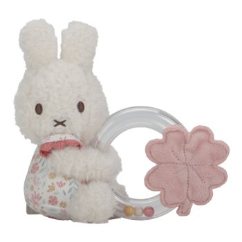 Little Dutch Miffy Fluffy Lucky Blossom Ring Rattle jucărie zornăitoare - imagine 2
